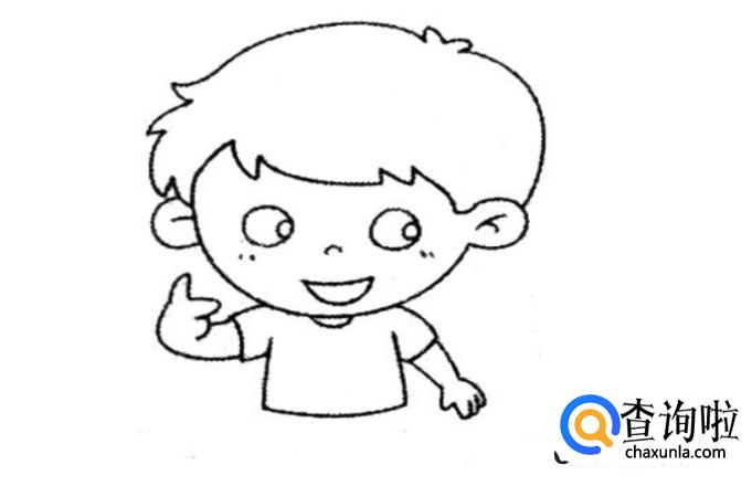 简笔画小男孩步骤