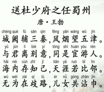 天涯若比邻的上一句是什么