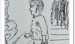 怎样画钢笔画“提桶走路”？