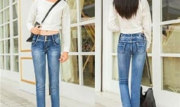 浅蓝色牛仔裤配什么上衣