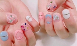 2017美甲短指甲图片