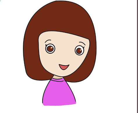 简单好画的萌萌女孩