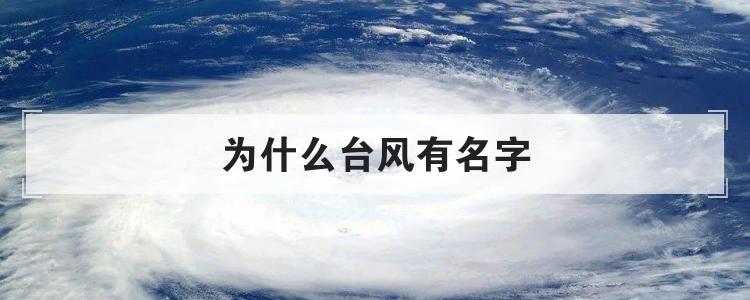 为什么台风有名字