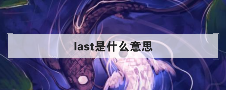 last是什么意思
