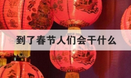 到了春节人们会干什么