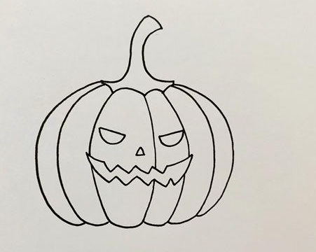 万圣节南瓜简笔画