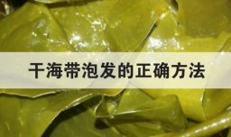 干海带泡发的正确方法