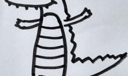 怎么画鳄鱼的简笔画呢？