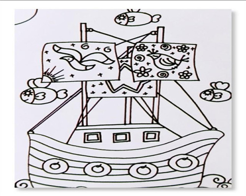 轮船简笔画