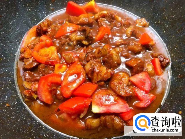 西红柿炖牛腩的做法br