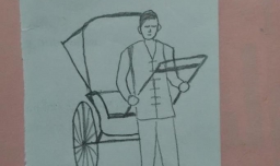 骆驼祥子拉车简笔画怎么画