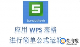 WPS表格简单公式运算