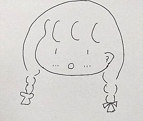 抖音简笔画女孩