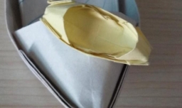 如何折有雨棚的小船？