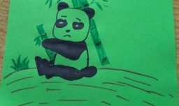 小学生水彩画熊猫画法教程