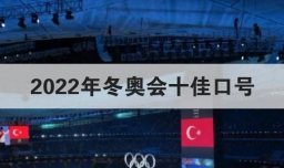 2022年冬奥会十佳口号