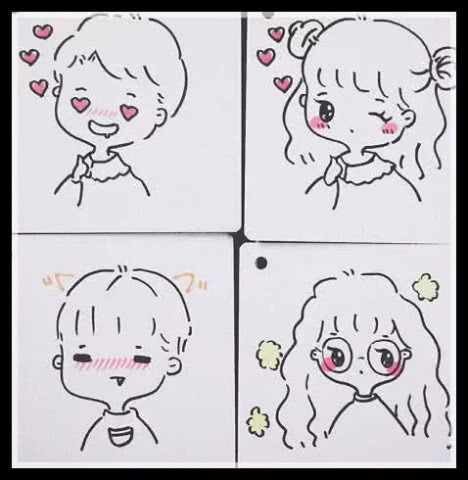 少女心手帐简笔画人物