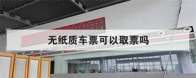 无纸质车票可以取票吗