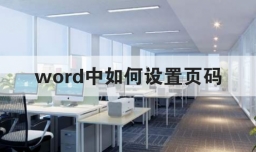 word中如何设置页码