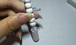 用粉笔做九层玲珑塔