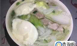 鸡蛋瘦肉河粉汤的家常做法