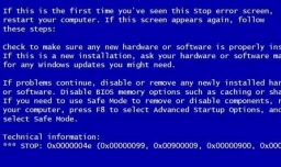 电脑出现蓝屏并有许多英文字母