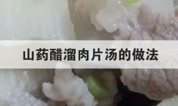 山药醋溜肉片汤的做法
