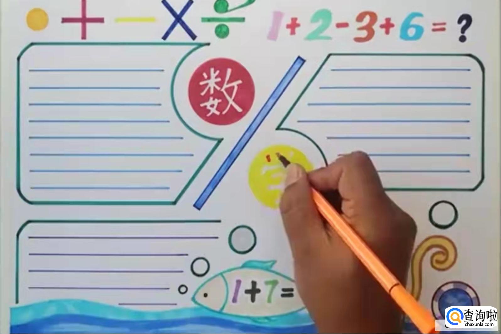 数学手抄报怎么画