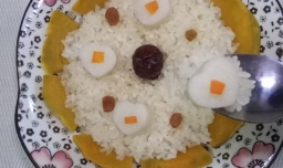 怎样做美味的南瓜山药糯米甜饭？